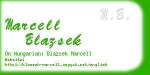 marcell blazsek business card